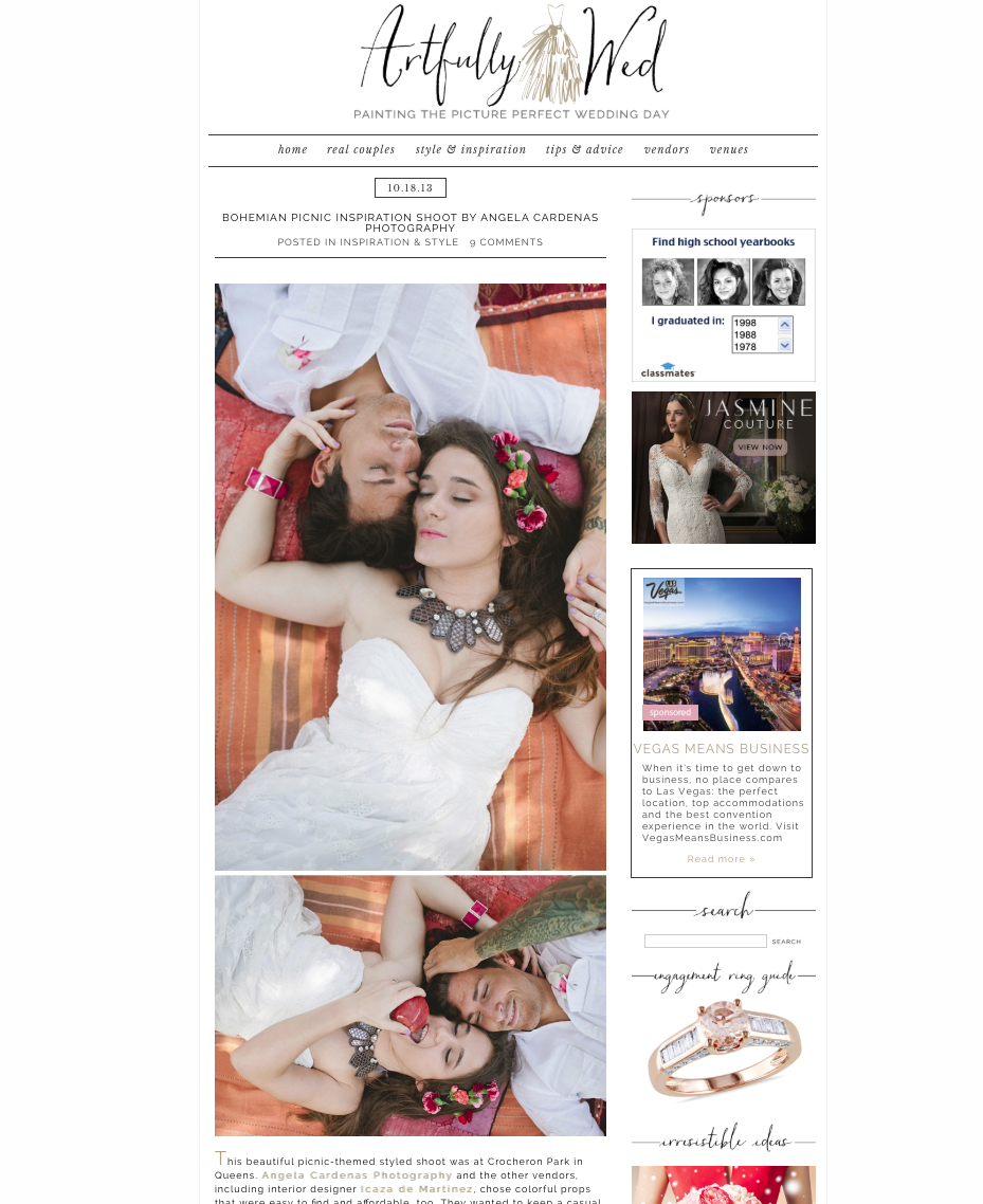 published in artfully wed