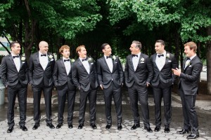 battery park groomsmen wedding photos