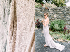 Vineyard wedding lace wedding gown